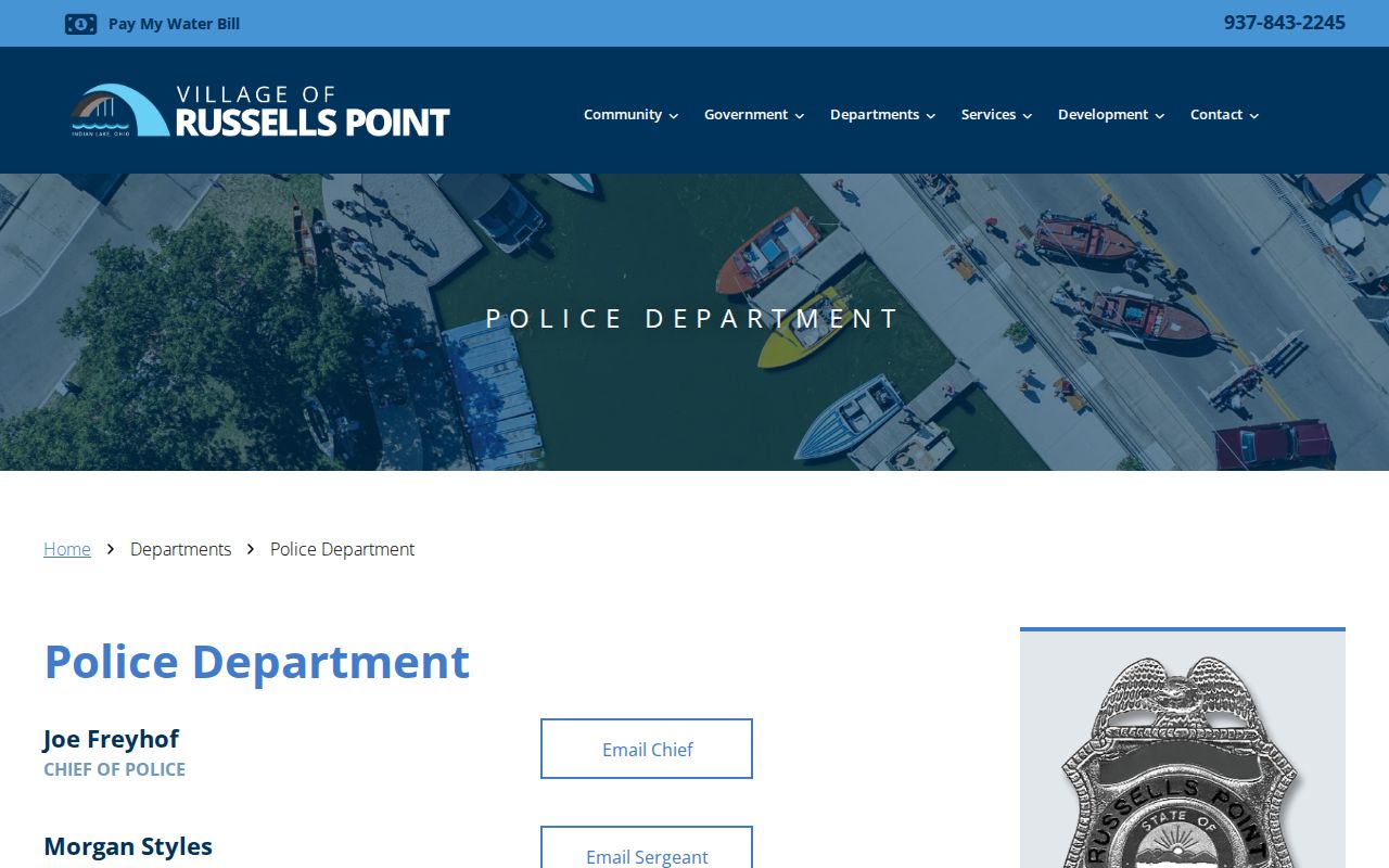 Logan County Russells Point arrest record police department page